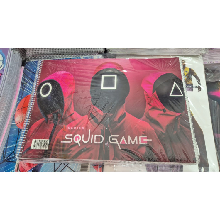 SQUİD GAME 17X24 SPİRALLİ RESİM DEFTERİ 15YP (BOX24)