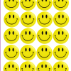 Rozet  Sarı Gülenyüz Emoji 20'li -M06