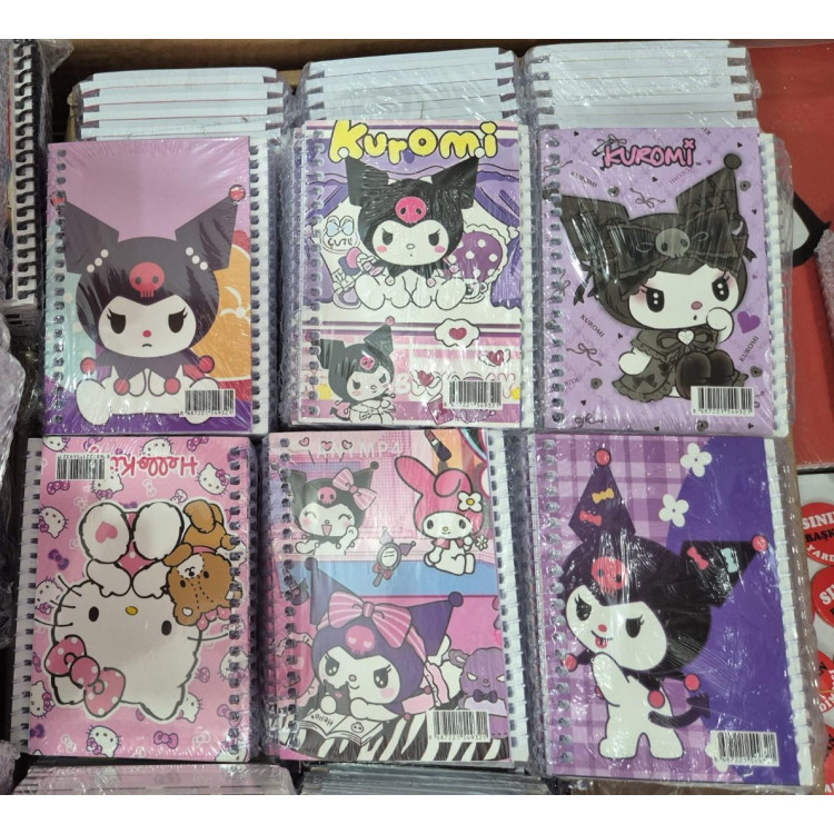 NOT DEFTERİ SPİRALLİ A6 50YP 12li KUROMİ -B01