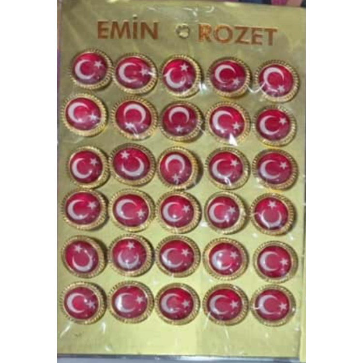METAL YAKA ROZETİ YUVARLAK BAYRAK 30LU *23nisan *29ekim METAL YAKA ROZETİ YUVARLAK BAYRAK 30LU *23nisan *29ekim