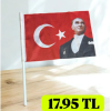 SOPALI Bayrak Atatürk Baskılı 20x30 10lu *23nisan +29ekim