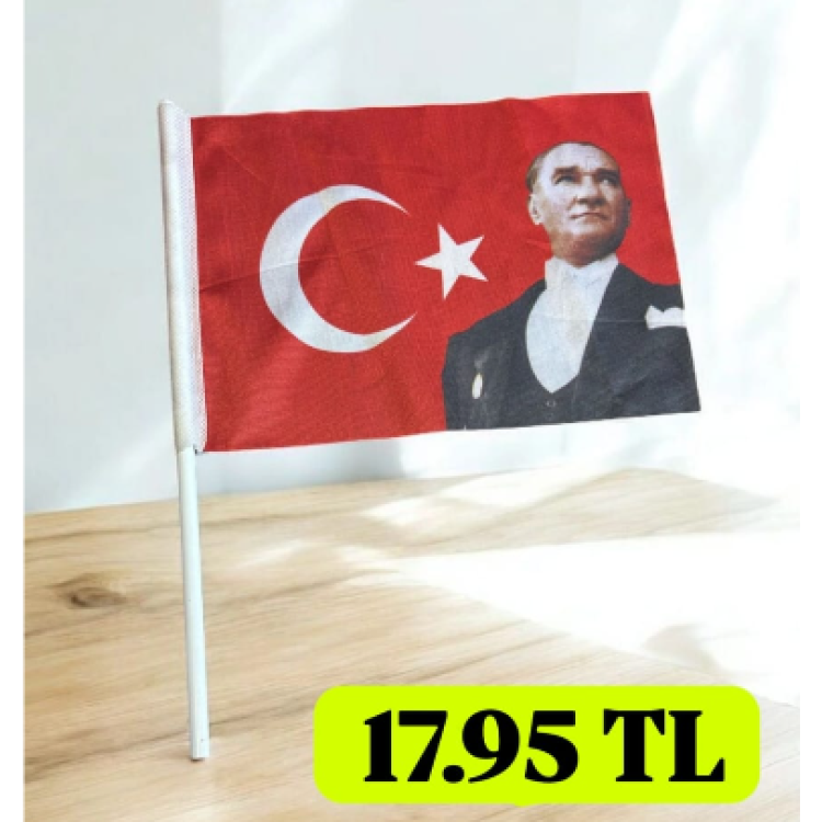 SOPALI Bayrak Atatürk Baskılı 20x30 10lu *23nisan +29ekim SOPALI Bayrak Atatürk Baskılı 20x30 10lu *23nisan +29ekim