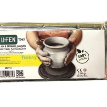 UFEN Kil Hamuru 250gr beyaz (Seramik Çamuru) UFEN Kil Hamuru 250gr beyaz (Seramik Çamuru)