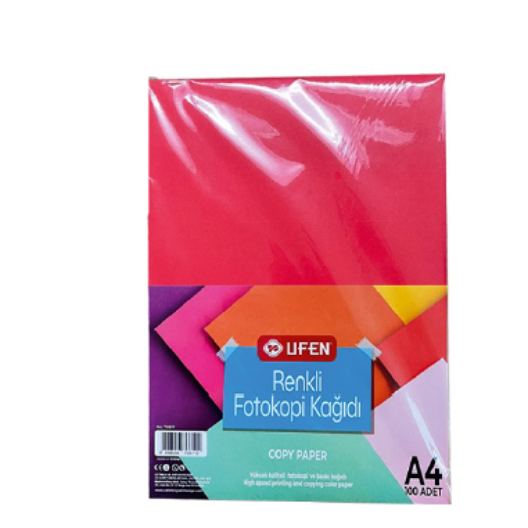 UFEN A4 FOTOKOPİ KAĞIDI RENKLİ 100LÜ