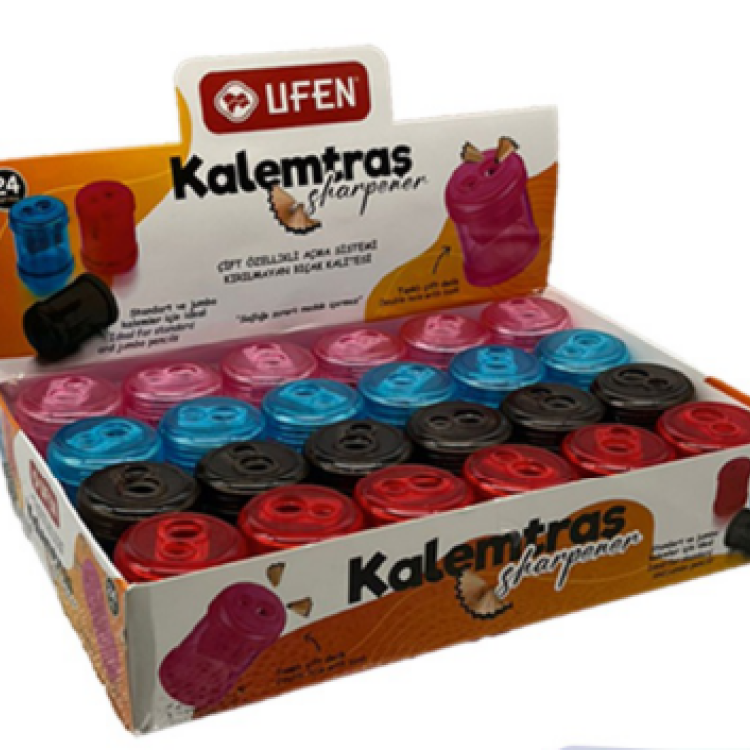 UFEN 70607 ÇİFT BIÇAKLI KALEMTRAŞ 24lü