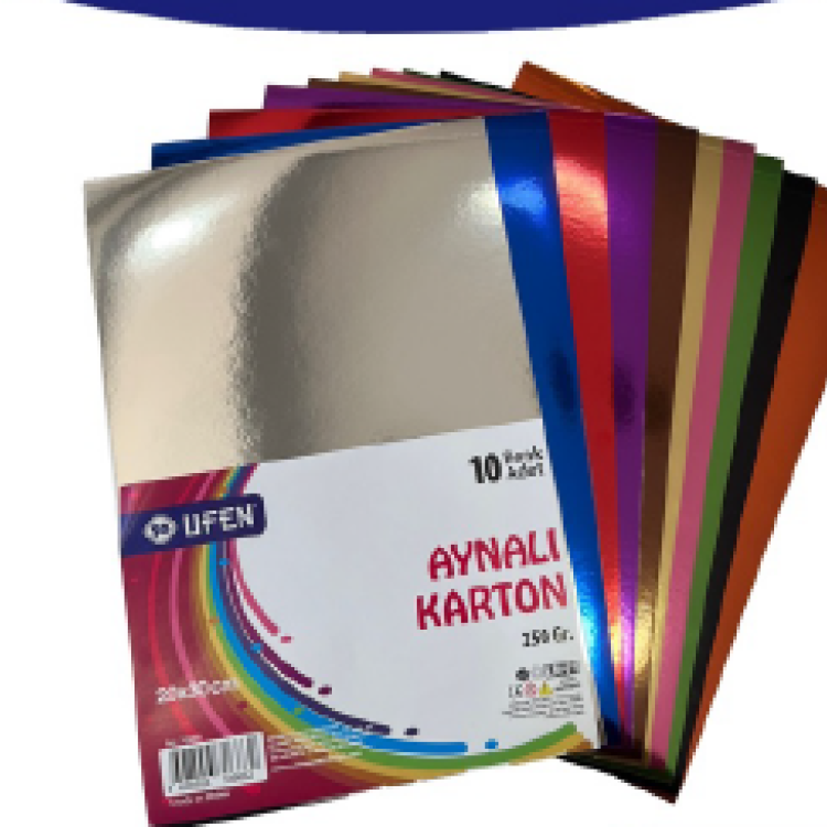 UFEN 50*70 AYNALI KARTON 10renk Metalize 250gr