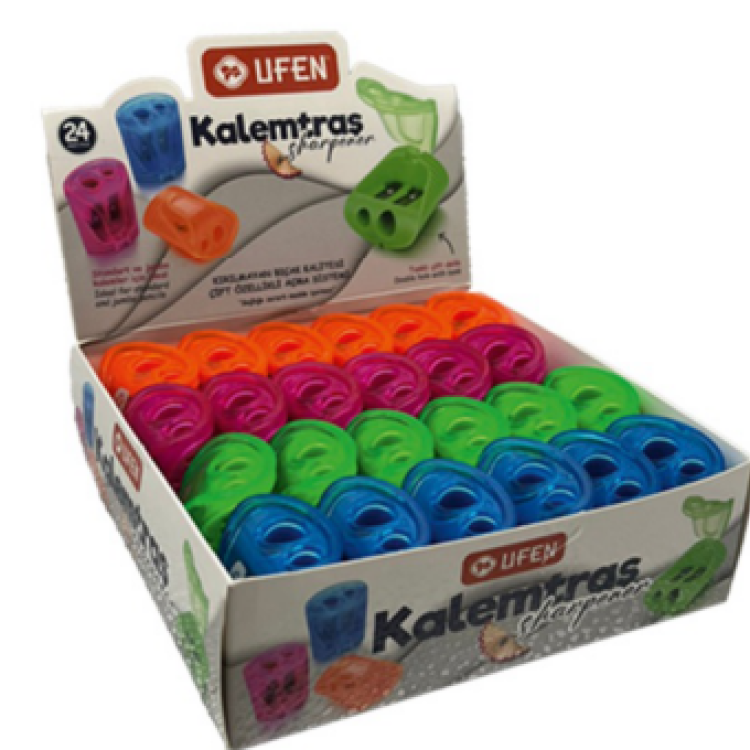 UFEN 70605 ÇİFT BIÇAKLI KALEMTRAŞ 24lü