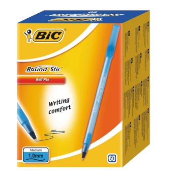BİC ROUND TÜKENMEZ KALEM 1.0MM (BOX60) MAVİ BİC ROUND TÜKENMEZ KALEM 1.0MM (BOX60) MAVİ