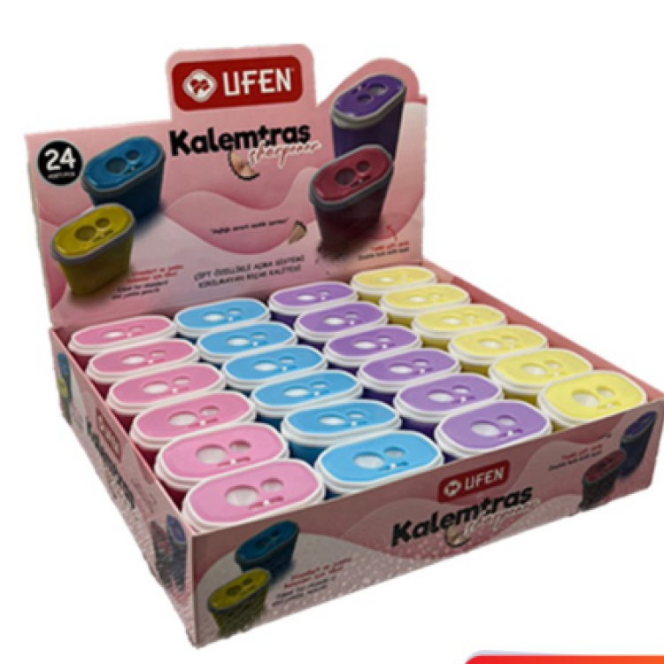 UFEN 70614 ÇİFT BIÇAKLI KALEMTRAŞ 24lü