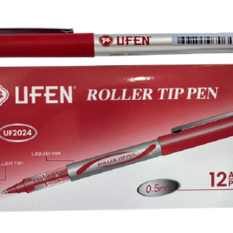 UFEN ROLLER PİLOT KALEM KIRMIZI 12Lİ -İMZA