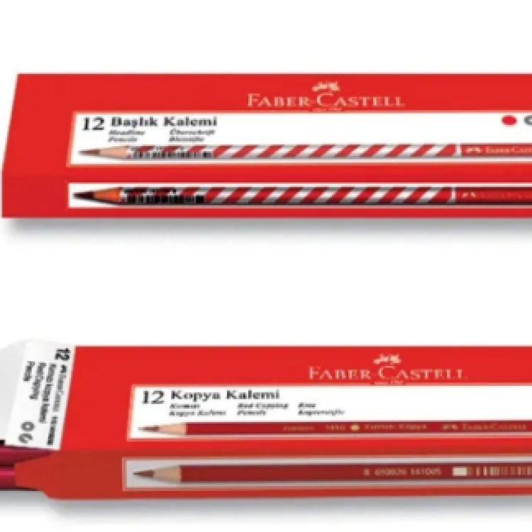 Faber 12li Kırmızı kopya Kalem