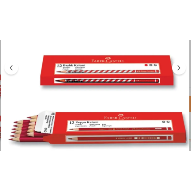 Faber 12li Kırmızı kopya Kalem
