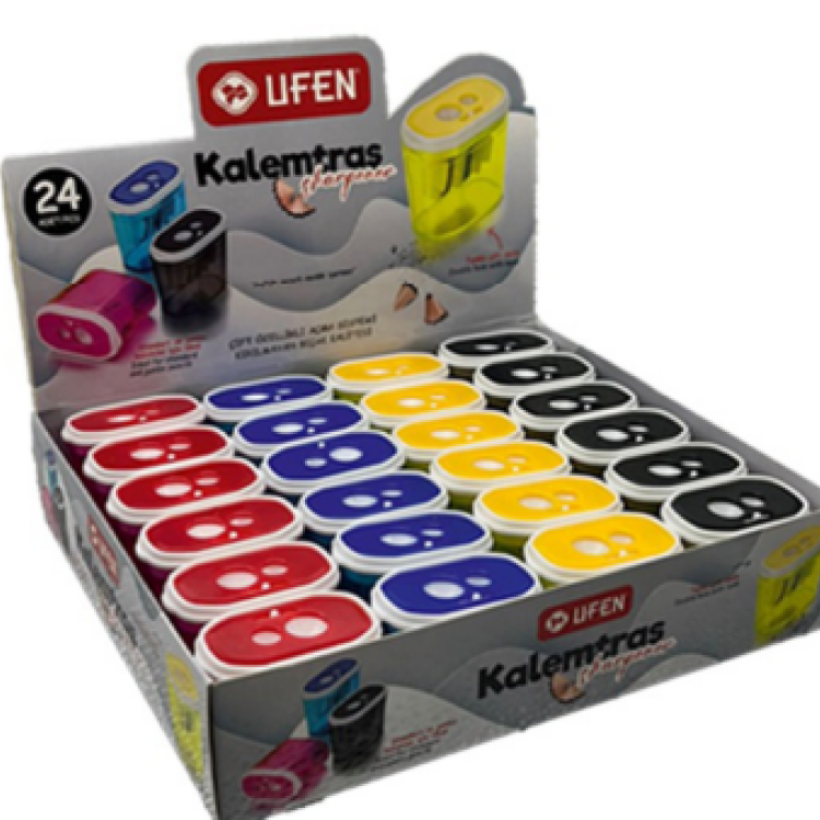 UFEN 70604 ÇİFT BIÇAKLI KALEMTRAŞ 24lü