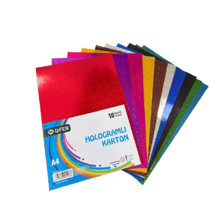 UFEN A4 HOLOGRAM KARTON 10 RENK 250gr