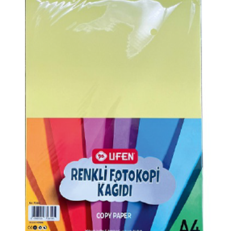 UFEN A4 FOTOKOPİ KAĞIDI RENKLİ 50Lİ