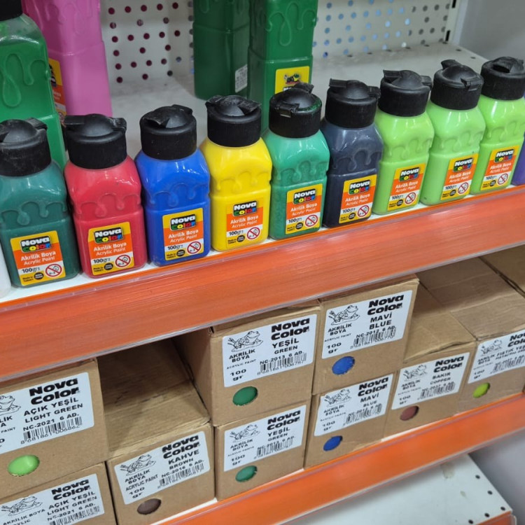 NOVACOLOR AKRİLİK BOYA ŞİŞE 100 gr (RENK SEÇİNİZ)