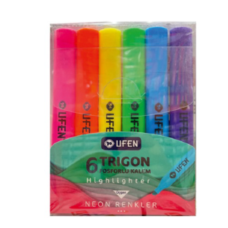 UFEN FOSFORLU KALEM TRİGON NEON 6LI