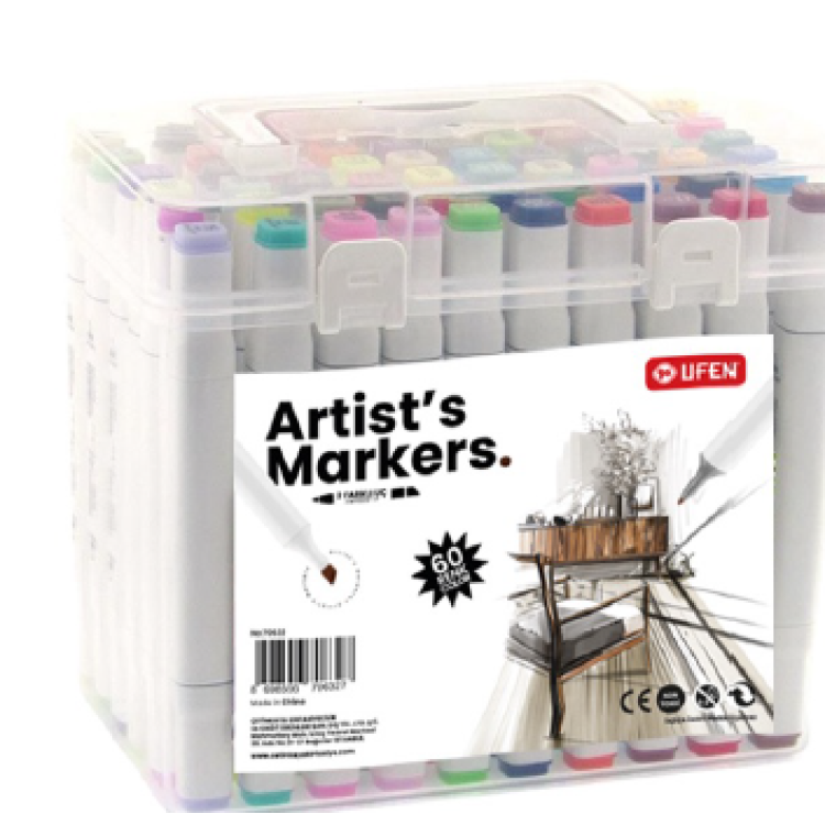 UFEN ARTİST MARKER ÇİZİM KALEMİ 60 RENK