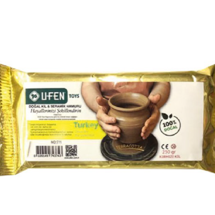 UFEN Kil Hamuru 250gr KAHVERENGİ  (Seramik Çamuru)