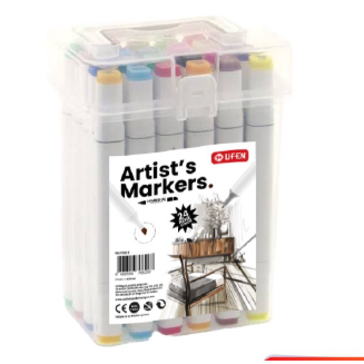 UFEN ARTİST MARKER ÇİZİM KALEMİ 24 RENK