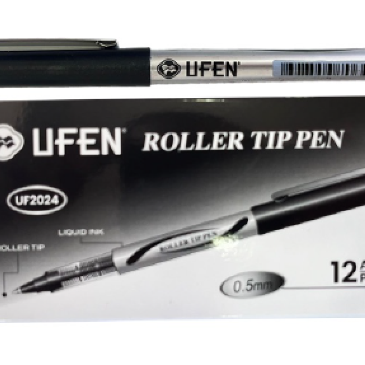 UFEN ROLLER PİLOT KALEM SİYAH 12Lİ -imza