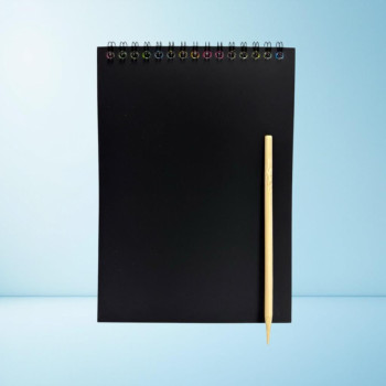 A5 TELLİ KAZIMA GÖKKUŞAĞI DEFTER 10YP -C15