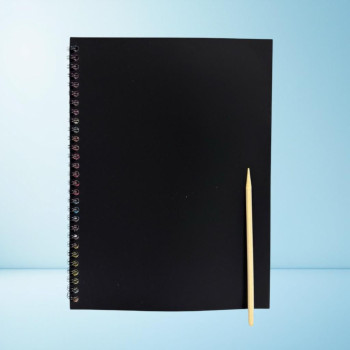 A4 TELLİ KAZIMA SİHİRLİ GÖKKUŞAĞI DEFTER 10YP -C15