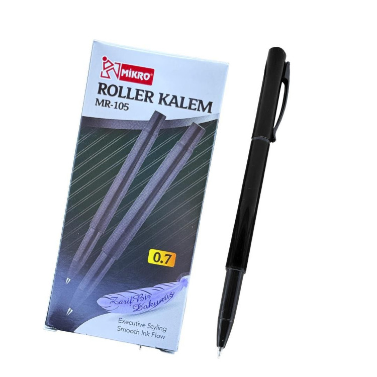 MİKRO MR-105 ROLLER KALEM SİYAH 0.7MM 12'Lİ -imza