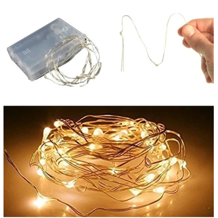 WN-1211-1195 ( 2 PİLLİ ) ( 3MT ) ( GÜNIŞIK ) PERİ LED DEKOR LAMBA*10X200