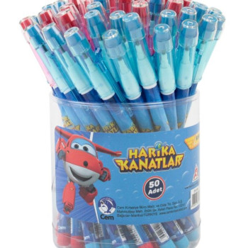 HARİKA KANATLAR SW-5804 GEÇMELİ YUMURTLAYAN KALEM 50Lİ HARİKA KANATLAR SW-5804 GEÇMELİ YUMURTLAYAN KALEM 50Lİ
