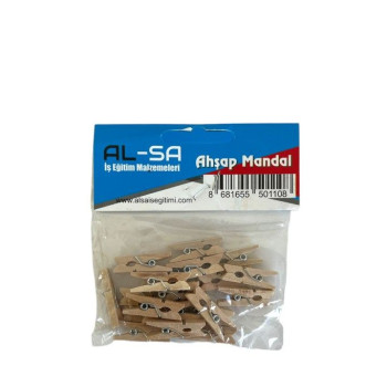 ALSA 25MM NATUREL AHŞAP AKTİVİTE MANDAL (BOX12) ALSA 25MM NATUREL AHŞAP AKTİVİTE MANDAL (BOX12)