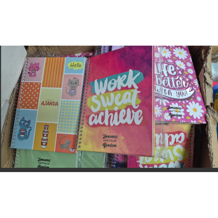 UFEN SÜRESİZ ZAMANSIZ AJANDA TELLİ SPİRALLİ