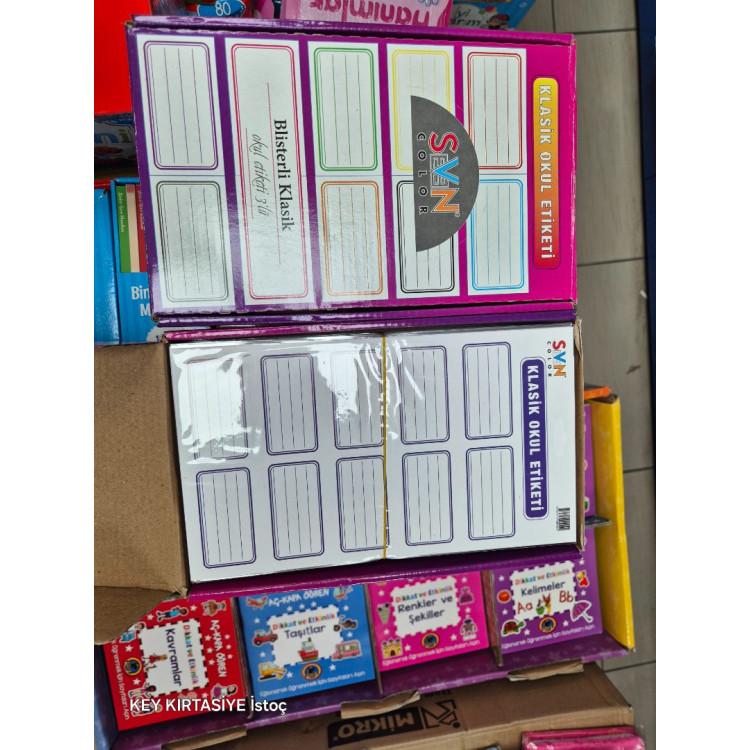 SVN BLİSTERLİ KLASİK OKUL ETİKETİ 3 LÜ 50Lİ PAKET