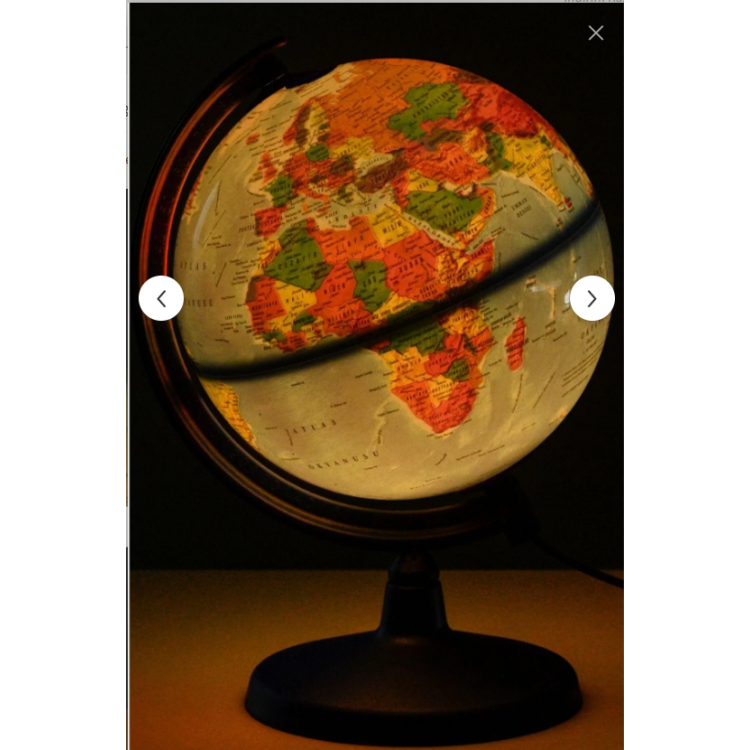 IŞIKLI DÜNYA KÜRE ( YERKÜRE ) 30 CM