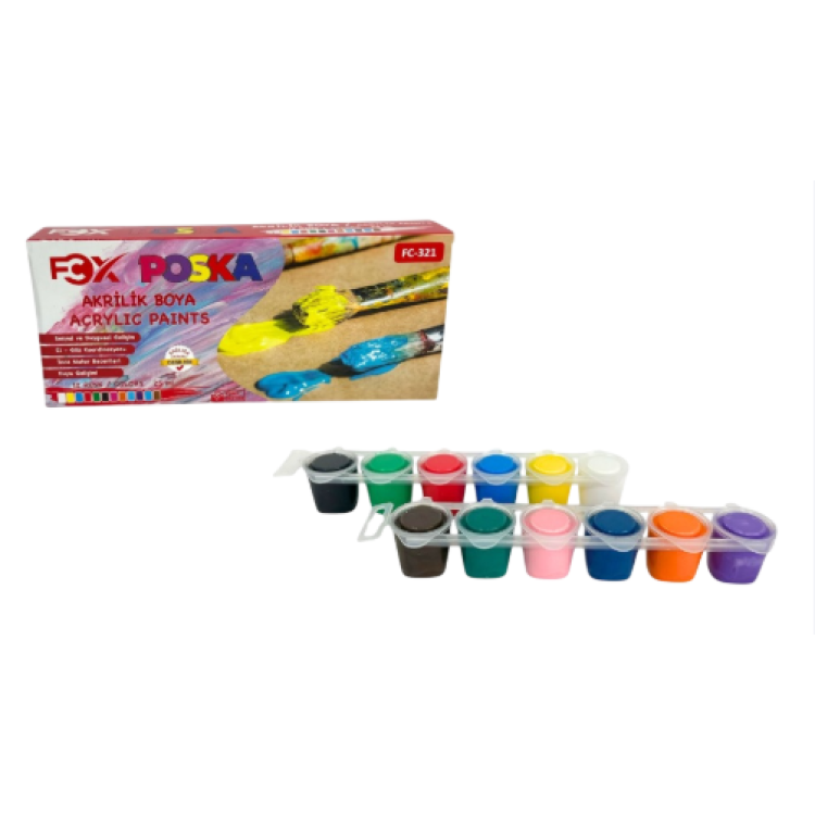 FCX FC-321 25ML AKRİLİK BOYA 12 RENK