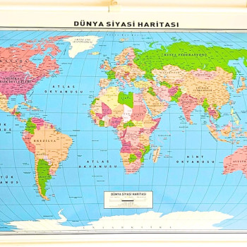 ODAK DÜNYA HARİTASI FİZİKİ-SİYASİ 50X70 5Lİ #2 ODAK DÜNYA HARİTASI FİZİKİ-SİYASİ 50X70 5Lİ #2