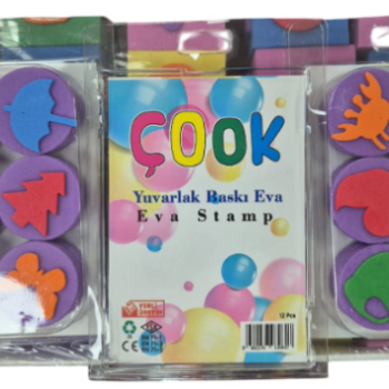 ÇOOK YUVARLAK EVA SÜNGER BASKI 12'Lİ ÇOOK YUVARLAK EVA SÜNGER BASKI 12'Lİ