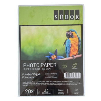 SÜDOR PH01 FOTOĞRAF KAĞIDI A420X180G 20 YPR SÜDOR PH01 FOTOĞRAF KAĞIDI A420X180G 20 YPR