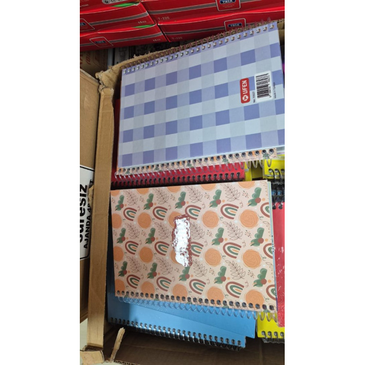 UFEN SÜRESİZ ZAMANSIZ AJANDA TELLİ SPİRALLİ