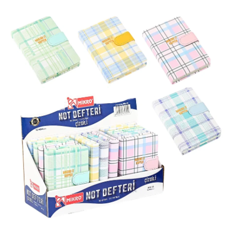 MİKRO MG-13 ÇİZGİLİ NOT DEFTERİ 9x14CM 112YP 12Lİ MİKRO MG-13 ÇİZGİLİ NOT DEFTERİ 9x14CM 112YP 12Lİ
