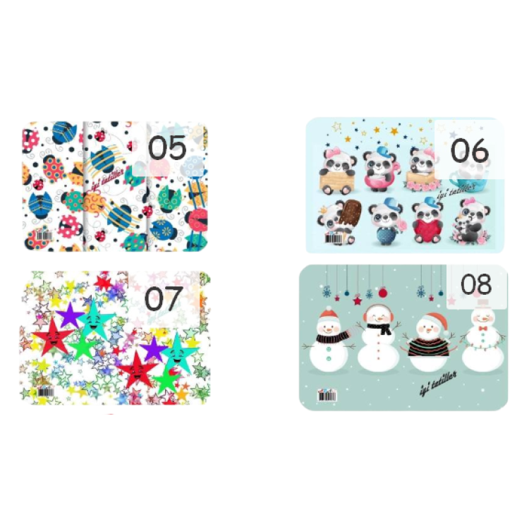 KARNE KILIFI (dosya) 20li (DESEN SEÇİNİZ) -D06