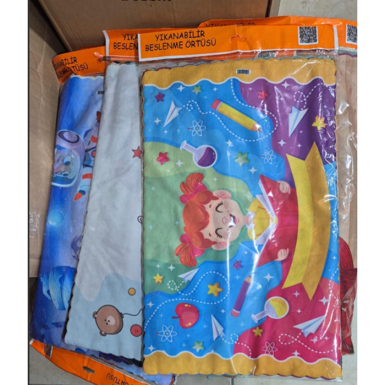 YIKANABİLİR BESLENME ÖRTÜSÜ 12'Lİ 30X45 KAYMAZ TABAN (PAKET İÇİ KARIŞIK)