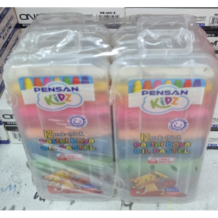 PENSAN KİDZ PRATİK KUTULU PASTEL BOYA 12 RENK
