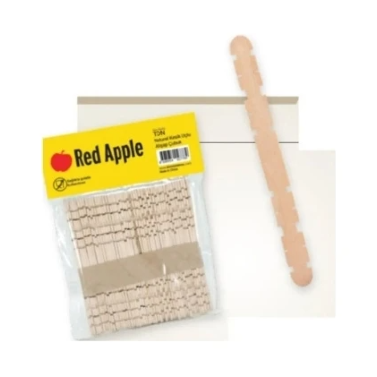 RED APPLE RA31-TDN KESİK UÇLU DİL ÇUBUĞU NATUREL 50Lİ*200