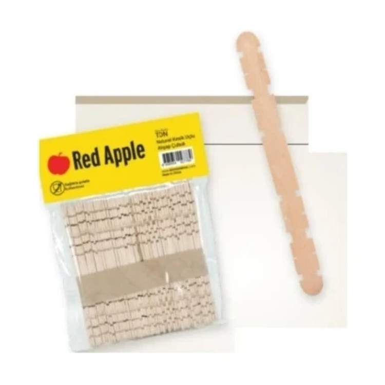 RED APPLE RA31-TDN KESİK UÇLU DİL ÇUBUĞU NATUREL 50Lİ*200