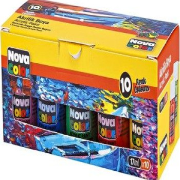 NOVA COLOR NC-2007 AKRİLİK BOYA ŞİŞE 10'LU NOVA COLOR NC-2007 AKRİLİK BOYA ŞİŞE 10'LU