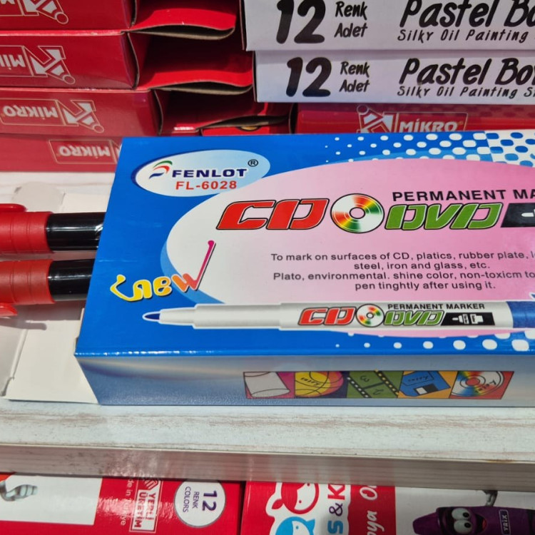 FL-6028 SİLGİLİ CD ASETAT KALEMİ M KIRMIZI 12Lİ FL-6028 SİLGİLİ CD ASETAT KALEMİ M KIRMIZI 12Lİ