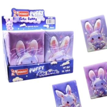 MİKRO PUFFY PF-130 CUTE BUNNER 13X18CM NOT DEFTERI 96YP 12'Lİ # MİKRO PUFFY PF-130 CUTE BUNNER 13X18CM NOT DEFTERI 96YP 12'Lİ #
