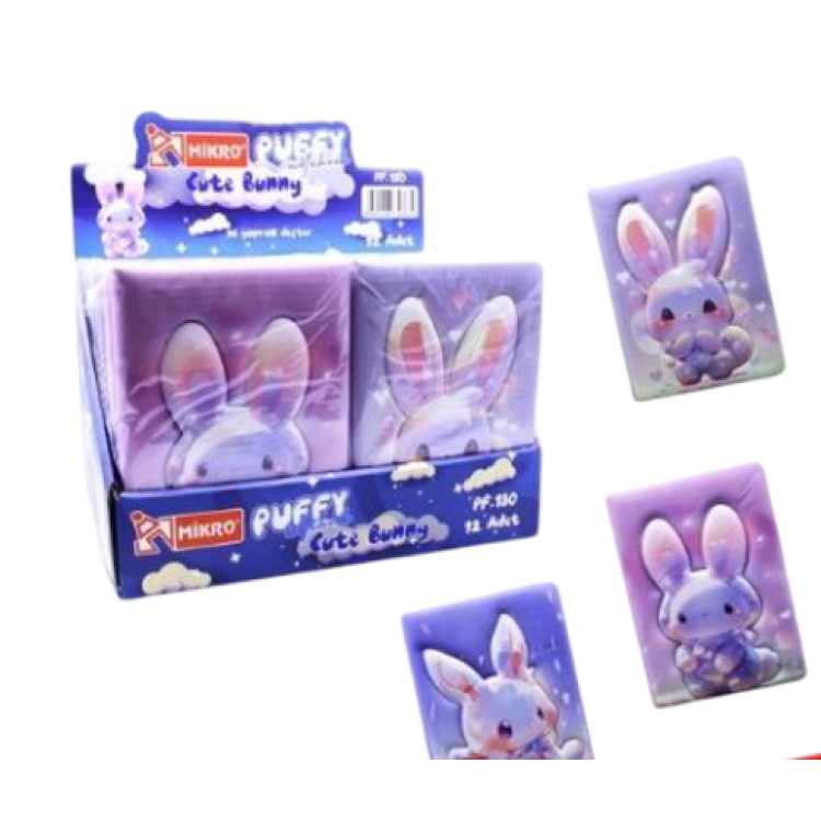 MİKRO PUFFY PF-130 CUTE BUNNER 13X18CM NOT DEFTERI 96YP 12'Lİ MİKRO PUFFY PF-130 CUTE BUNNER 13X18CM NOT DEFTERI 96YP 12'Lİ