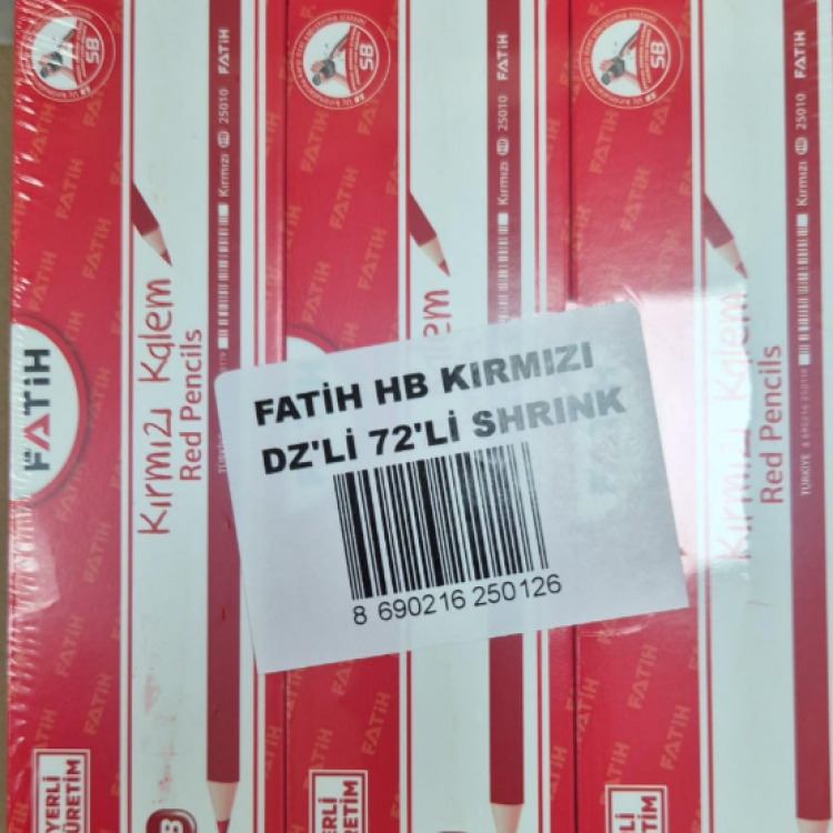FATİH HB KIRMIZI KALEM 72Lİ SHRİNK FATİH HB KIRMIZI KALEM 72Lİ SHRİNK